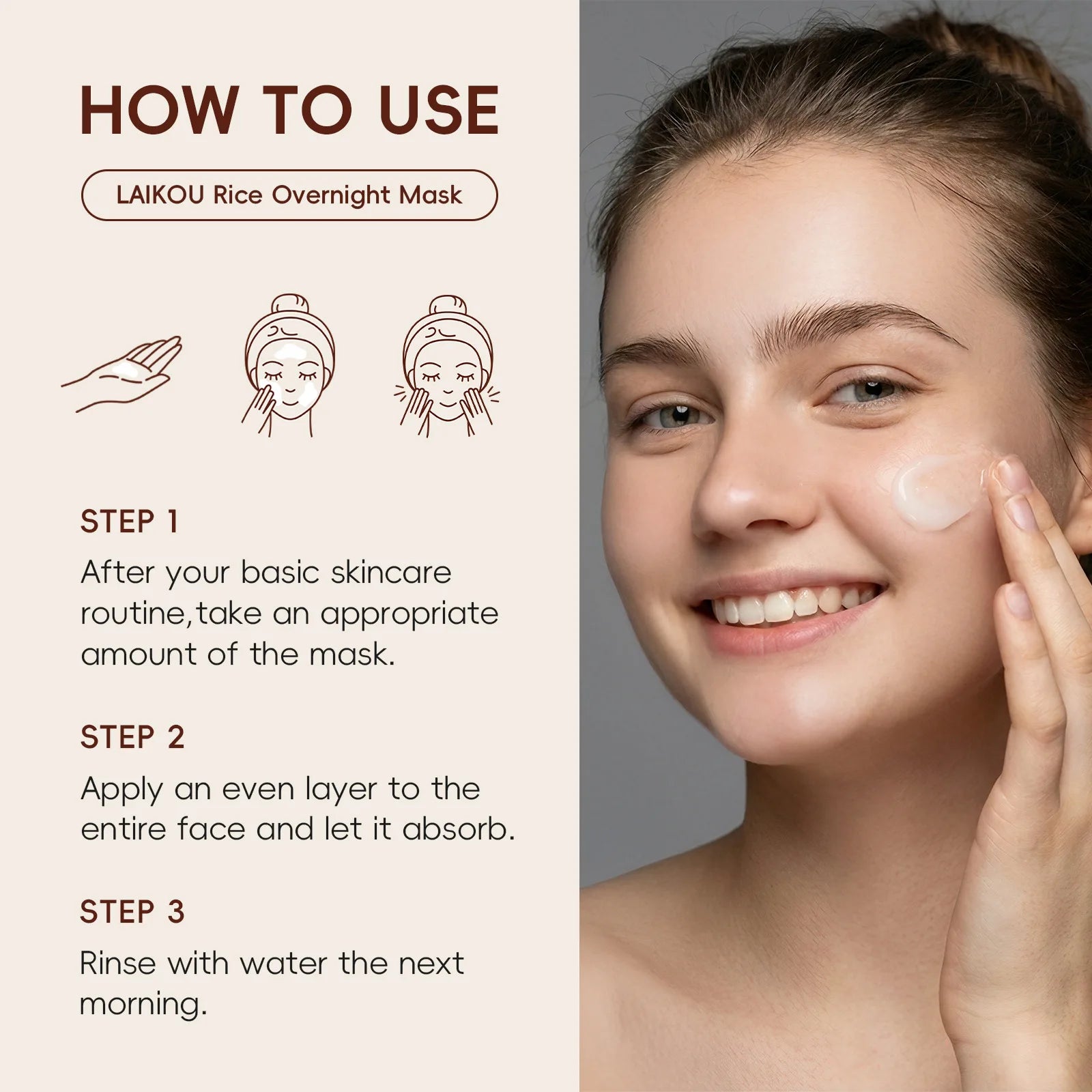Rice Pulp Brightening Sleep Mask | Korean Skincare Sleeping Face Mask Oasis Select