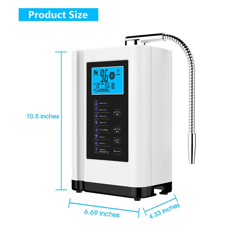 EHM-729 Alkaline Water Ionizer & Hydrogen Generator | Wall Mount