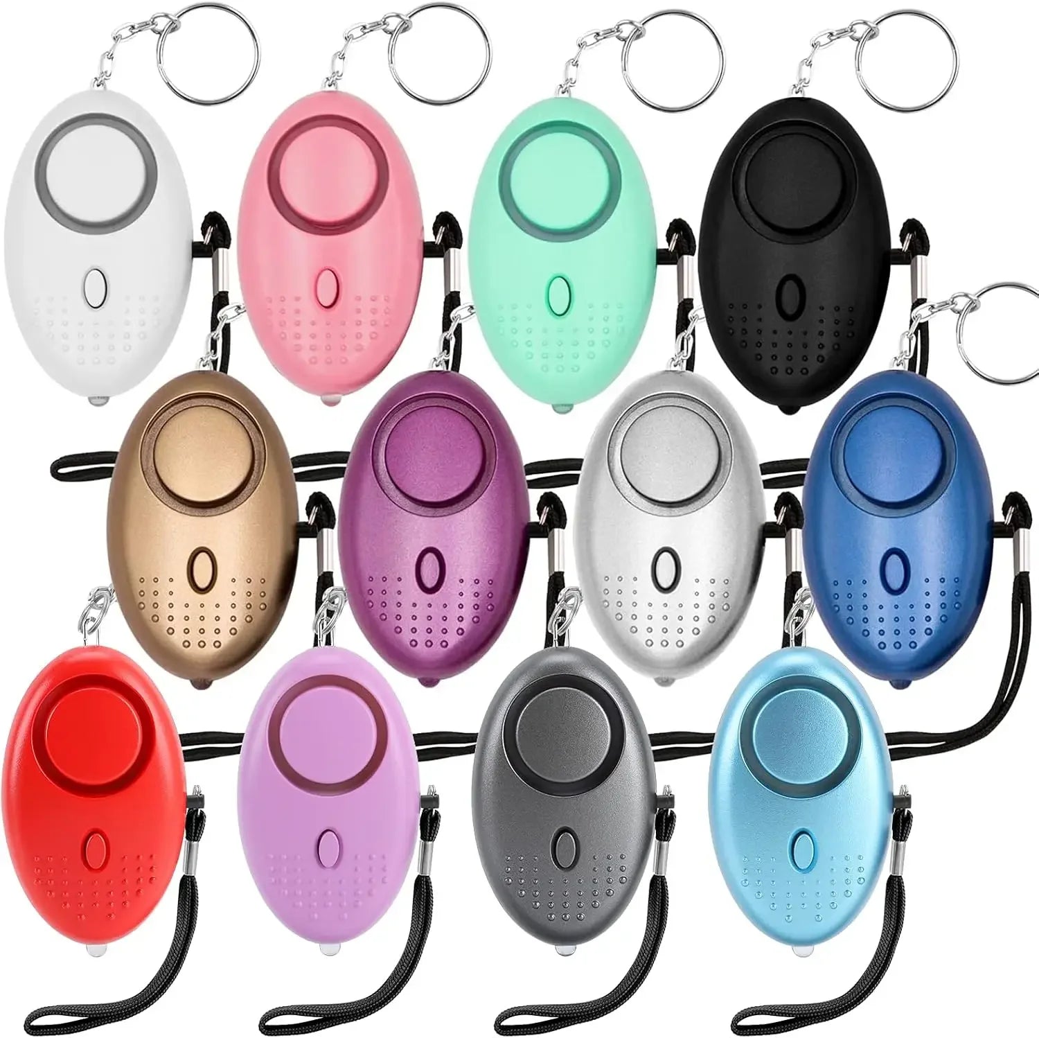 130DB Personal Security Alarm Emergency with LED Buckle Key Lights Emergency Safety Alarm for Women Men Children Elderly Oasis Select