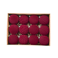 Christmas Ball Ornaments Flocked Christmas Ornaments Festive Decoration Holiday Decoration Velvet Hanging Balls Set Oasis Select Red China Mainland