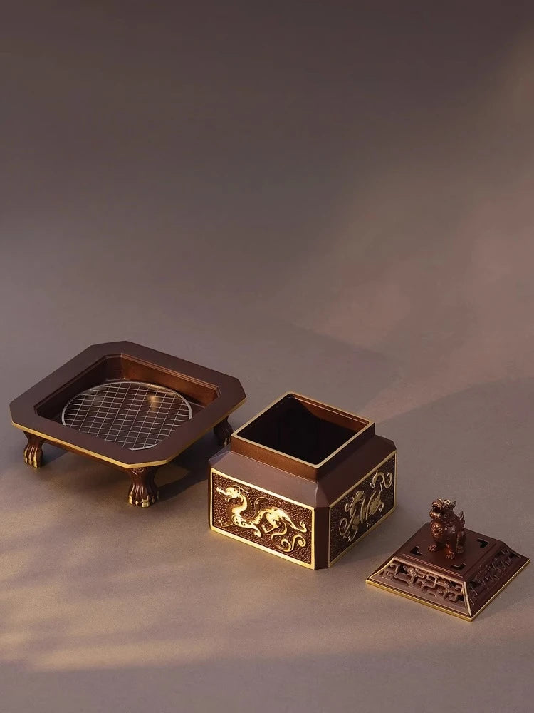 Pure Copper Incense Burner Household Indoor Incense Burner Coiled Incense Chinese-style Decorative Item Oasis Select