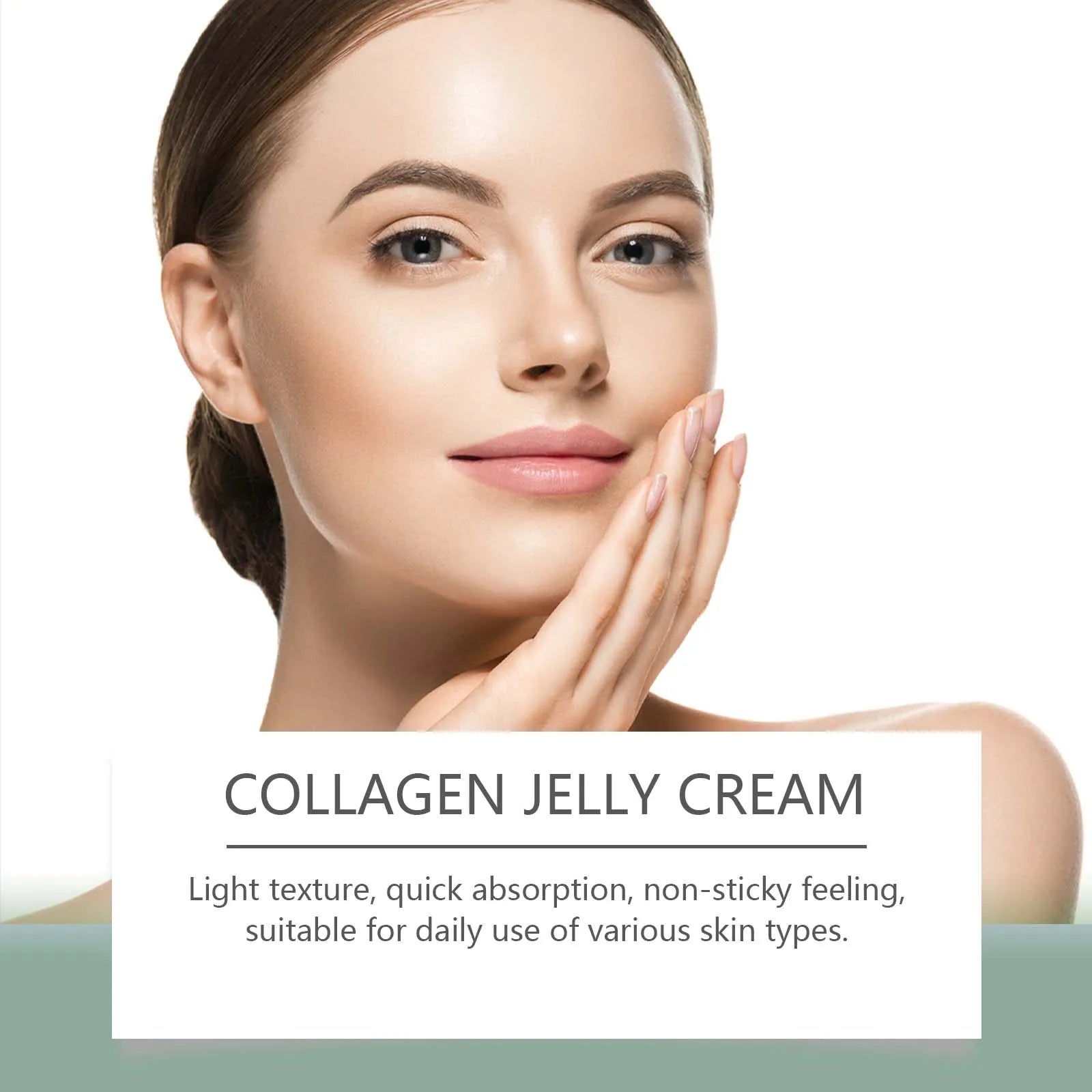 Green Tea Collagen Jelly Cream – Pore Shrinking Moisturizer Facial Jelly Cream Oasis Select