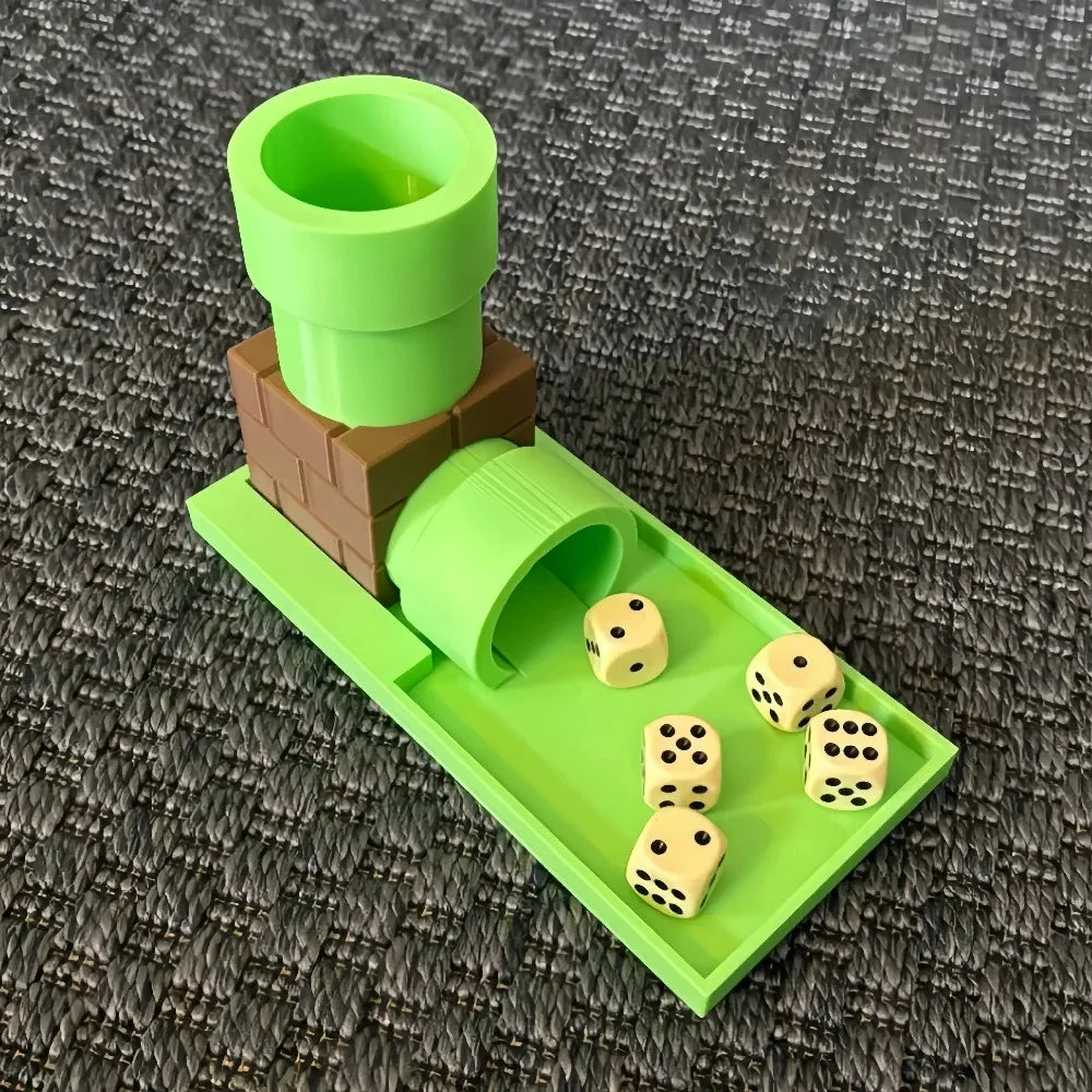3D Printed Dice Rolling Tower Practical Table Game Prop Decorative Dice Holder for Board Party Drinking Games No Dice Included Oasis Select