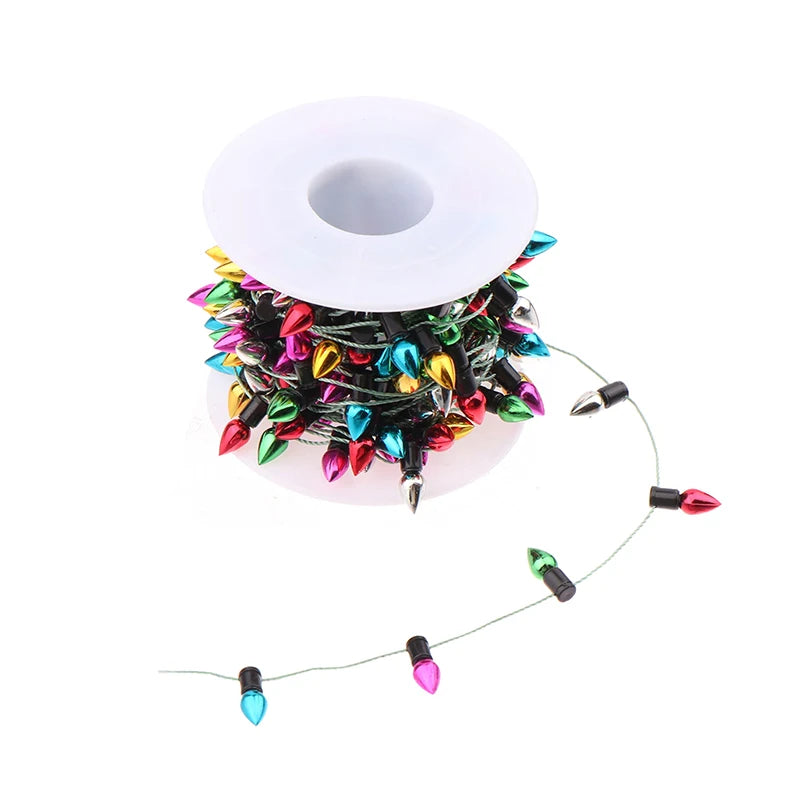 5M/roll Colorful Bulbs String Garland Christmas Home Decorations Xmas Tree Ornaments Navidad New Year Gift DIY Dollhouse Not LED Oasis Select