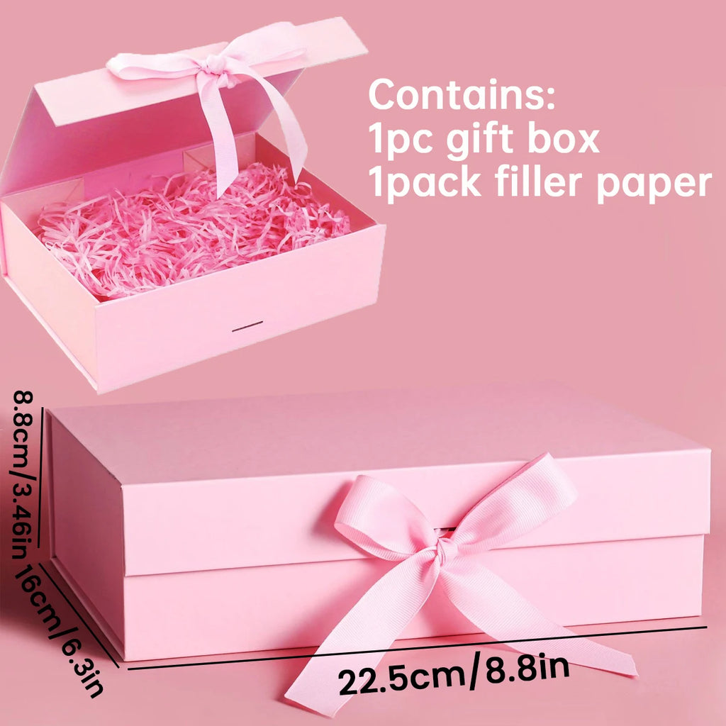 Pink Magnetic Gift Box, Luxury Gift Box, Gift Wrapping Box For Birthday Holiday Party Christmas Halloween Anniversary Oasis Select S size 22.5x16x8.8cm Other
