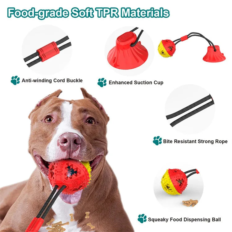 Dog Toys, Teeth Grinding, Food Leakage Device, Suction Cup Ball, Release, Tough To Chew, Dog Toys, Pet Supplies, Chew Oasis Select