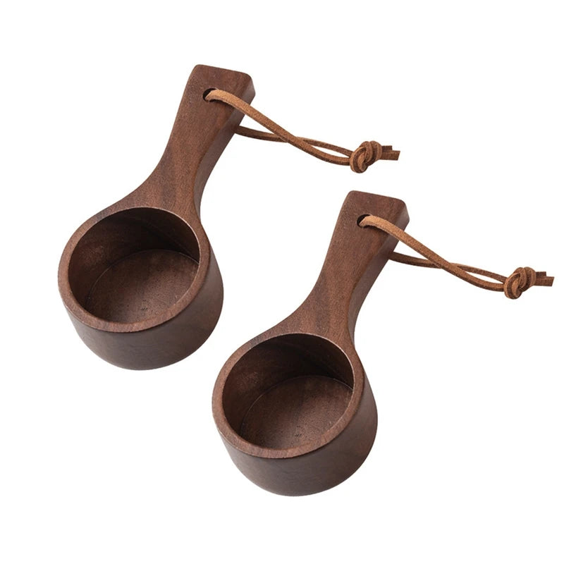 WISH Black Walnutcoffee Spoon-Long-Handled Spoon For Coffee, Tea And Kitchen, Environmentally Friendly Mixed Appliance. Oasis Select As Shown