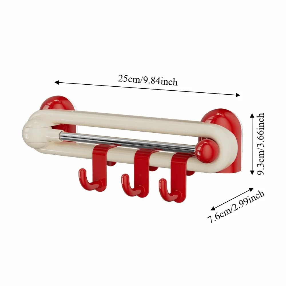 Adjustable Rotating Wall Hook – No-Drill Waterproof Storage Hook