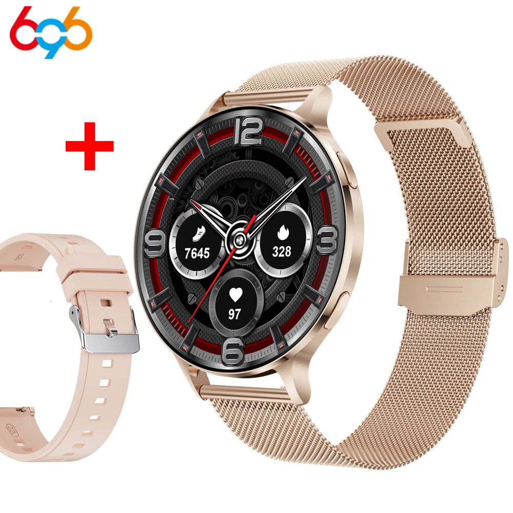 BT Call Smartwatch 1.75 Inch AMOLED Screen 6.9mm Ultra Thin Body Smart Watches Women Heartrate 3D Dynamic Dial Sports Lady Music Oasis Select GDPIS a GDM