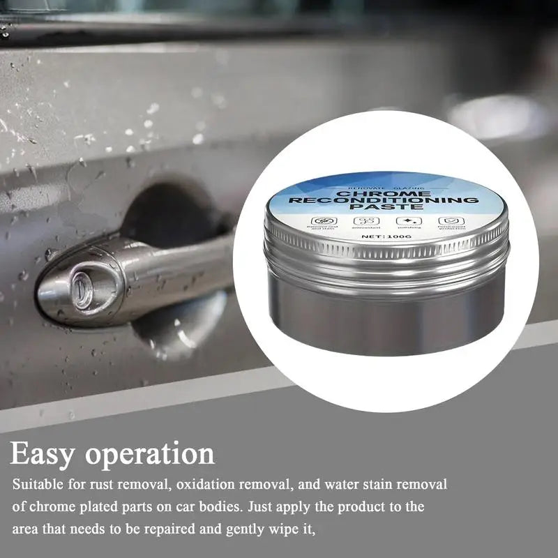Rust Remover for Metal 100g Chrome Reconditioning Paste Tarnish Remover Stainless Steel Scratch Remover Scratch Polishing Wax Oasis Select
