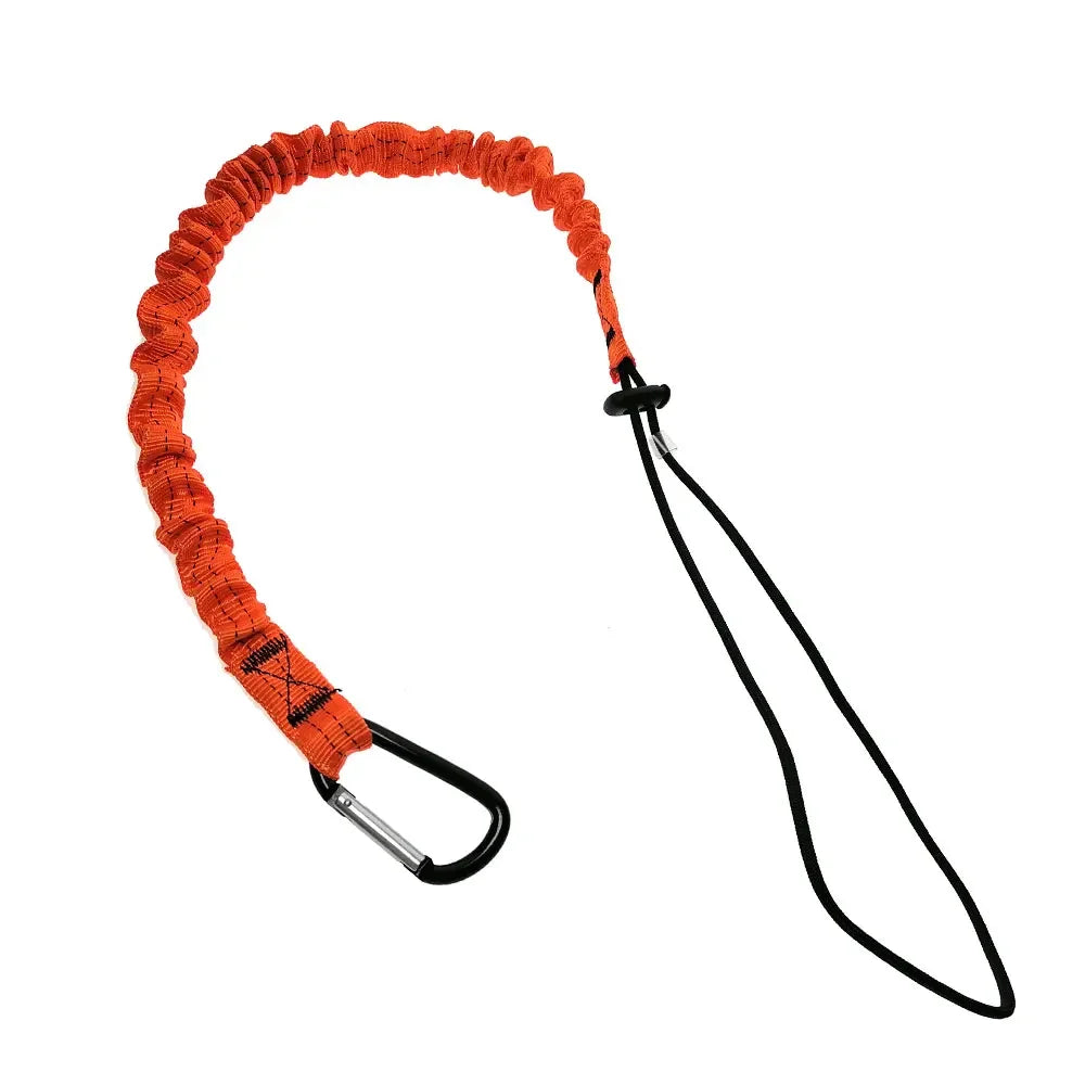 SUP Paddle Leash with Carabiner Safety Kayak Rowing Boat Fishing Rod Pole Coiled Lanyard Cord Tie Rope Oasis Select Orange