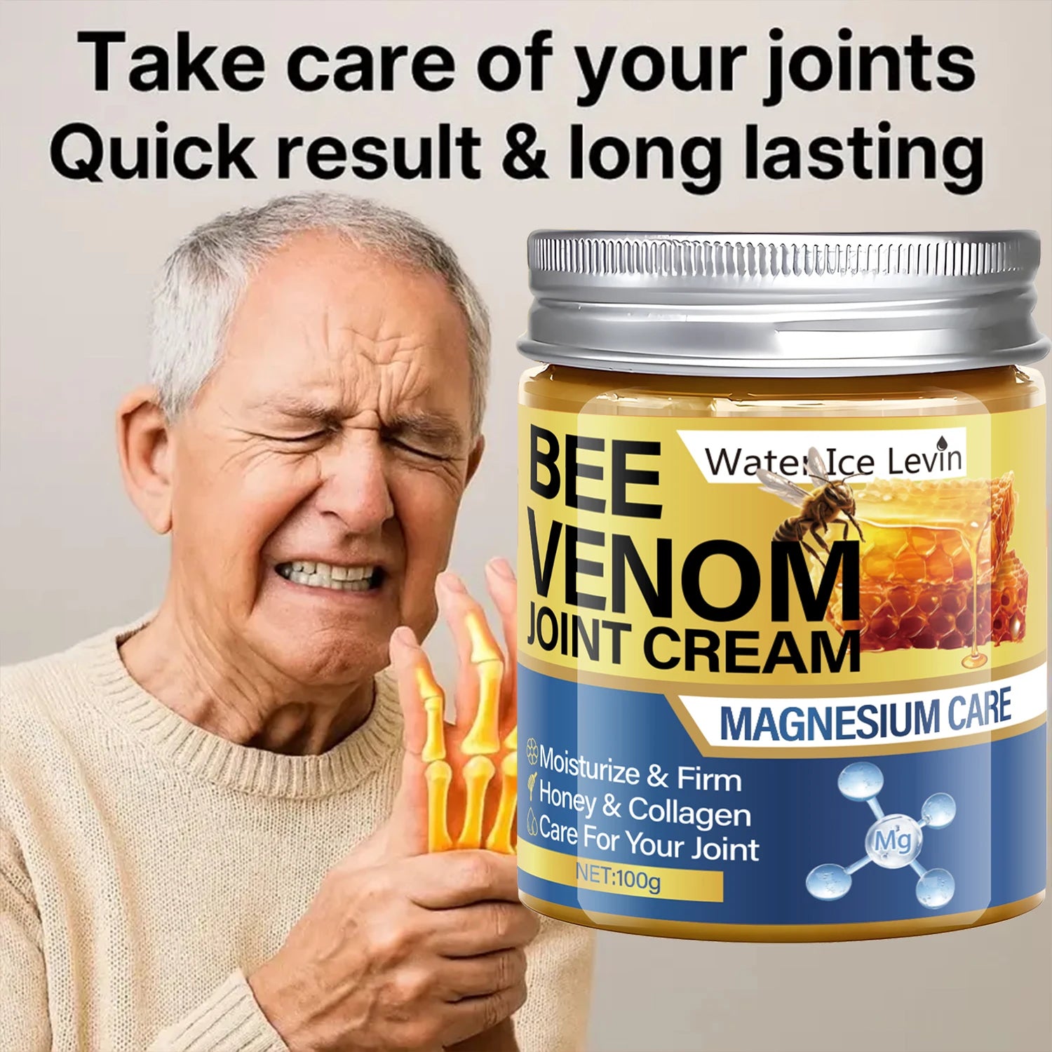 Bee Venom Joint Cream – Magnesium & Honey | Firms & Moisturizes Joint Body Cream Oasis Select