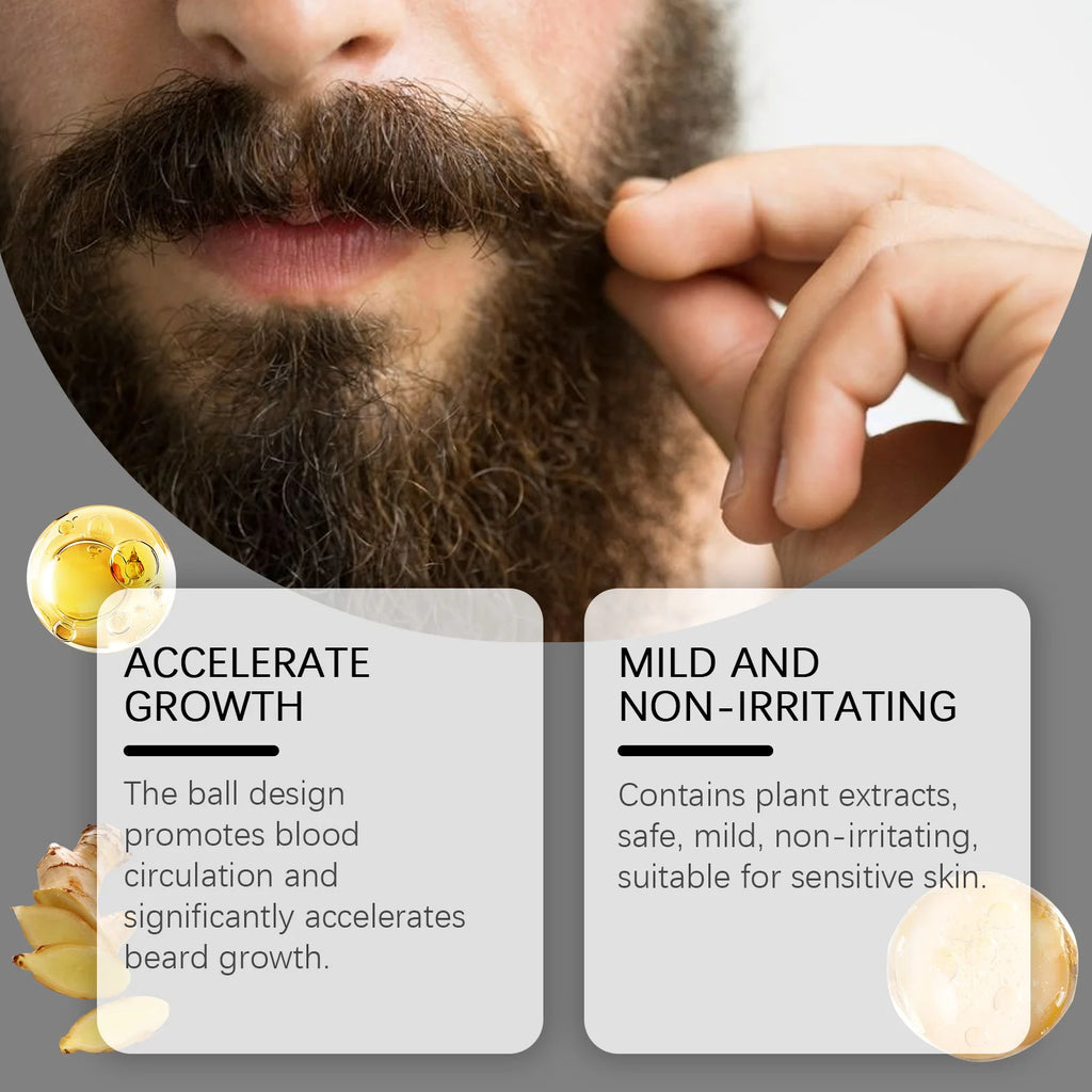 Beard Care Roll-On Oil – Nourishes, Thickens & Reduces Shedding Beard Growth Oil Oasis Select