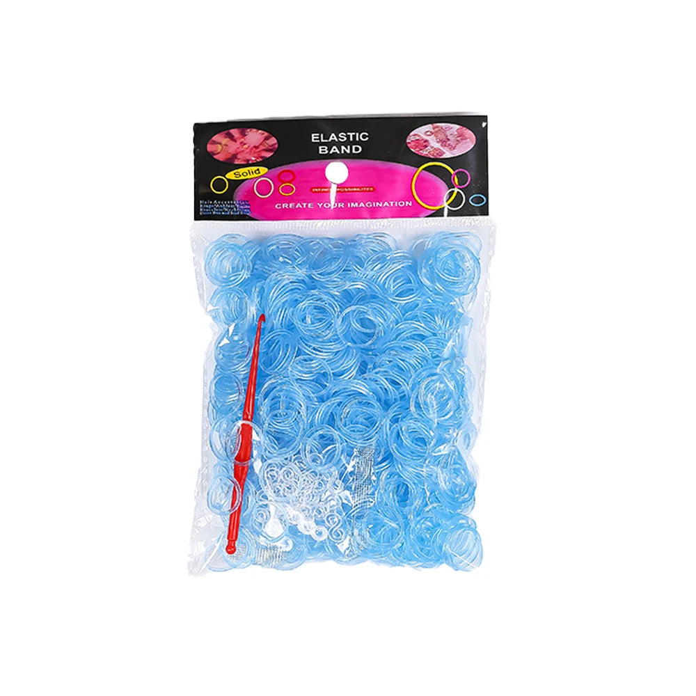 Loom Rubber Bands Bracelet Making Kids Elastic Weaving Lacing DIY
