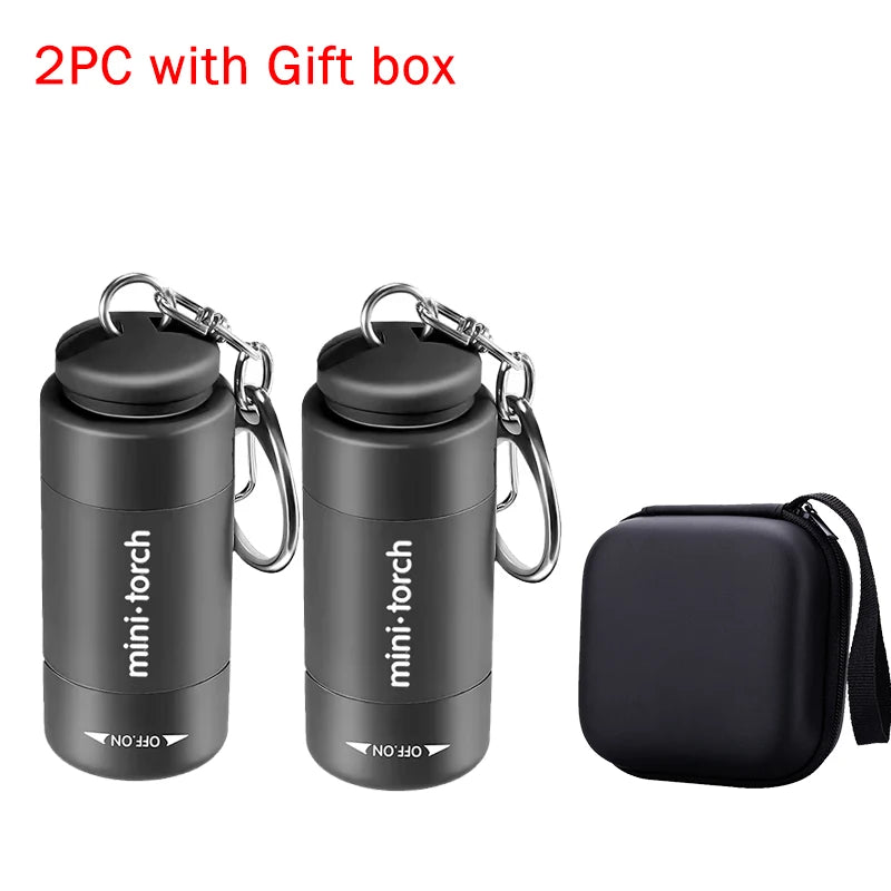 Mini USB Rechargeable LED Keychain Flashlight – Waterproof
