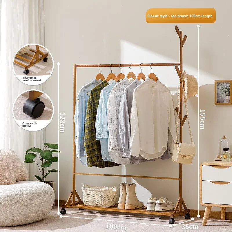 Simple Coat Rack Hanging Hanger Floor Ceiling Living Room Bedroom