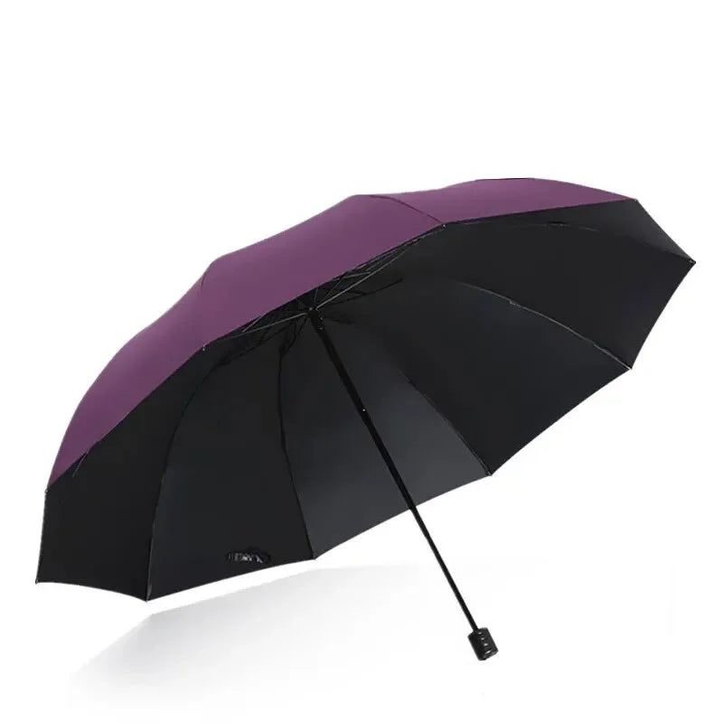 High-Quality 130cm Ten-Bone Umbrella with Reinforced Frame Strong Waterproof Windproof Manual Large Umbrella for Protection Oasis Select Purple G1345D 10K metal-fiber composite