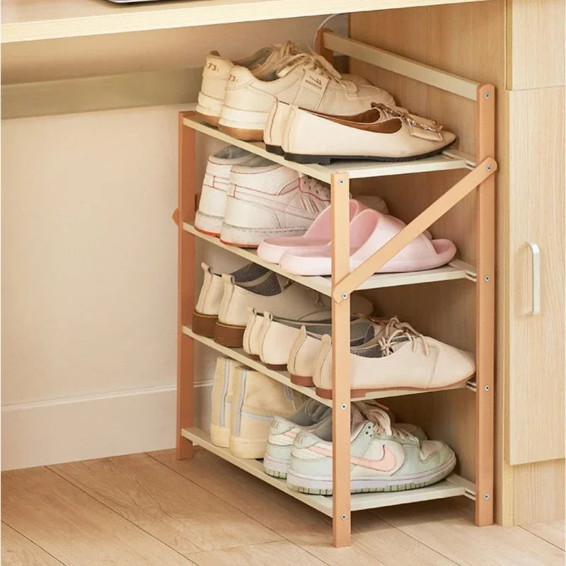 Simple shoe rack household door dormitory folding shoe rack free of installation shoe cabinet sturdy and durable Oasis Select