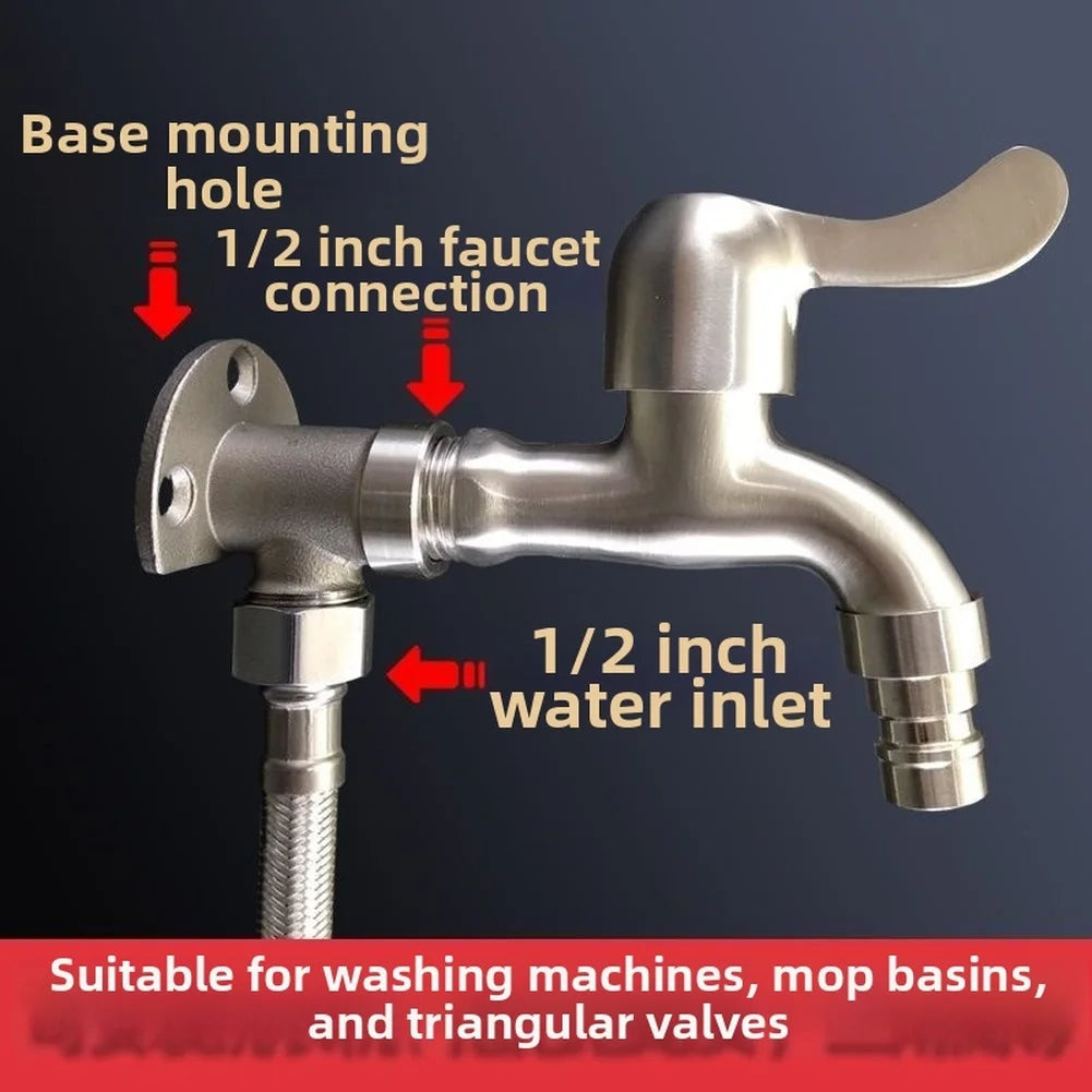 Bathroom Faucet Fixed Base Stainless Steel Wall Mount Faucet Bracket Shower Inlet Outlet Mix Water Valve Parts Oasis Select