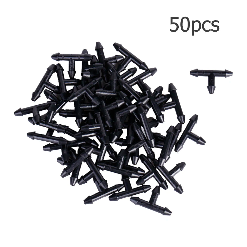 50/100 Barbed Tee 3-Way Micro Drip Irrigation Connectors Drip Irrigation Fittings Oasis Select