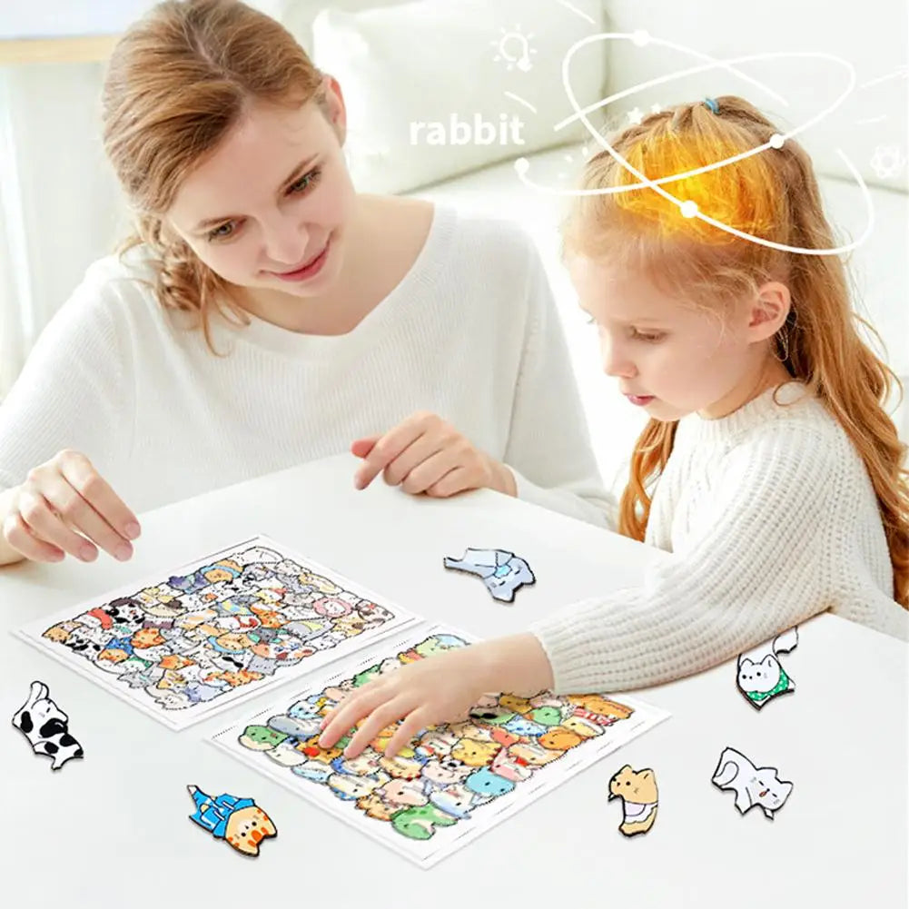 50-Piece Animal Wooden Jigsaw Puzzle – Cats, Dogs & More Wooden Jigsaw Puzzle Oasis Select
