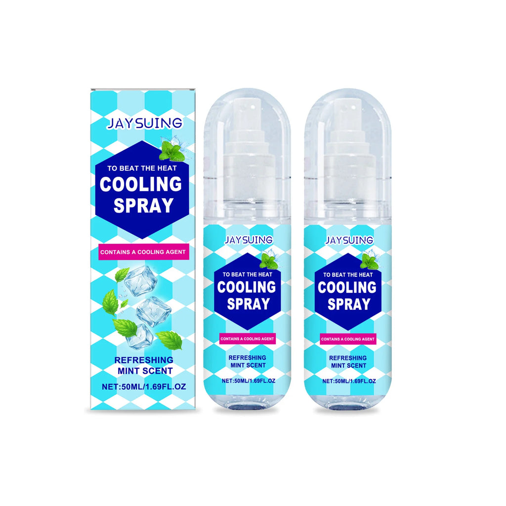 Cooling Spray Instant Cooling Spray Outdoor Mint Scent Summer Heat Relief Refreshing Skin Soothing Portable Body Cool Mist Oasis Select 2pcs