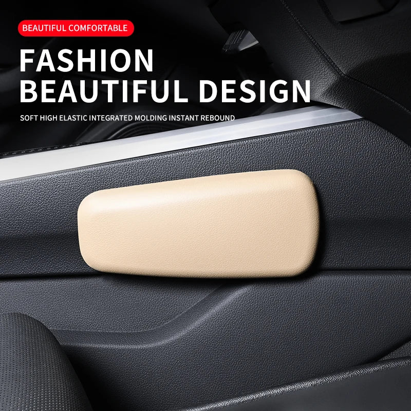 Leather Car Knee & Elbow Cushion Pad | Memory Foam Armrest Support