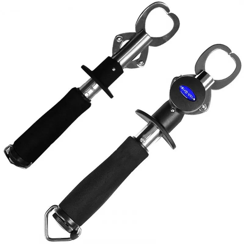 Fish Control Device Stainless Steel Belt Weighing with Ruler Fish Lock Fish Clamp Fish Catch Device Fish Clamp Fishing Gear Oasis Select