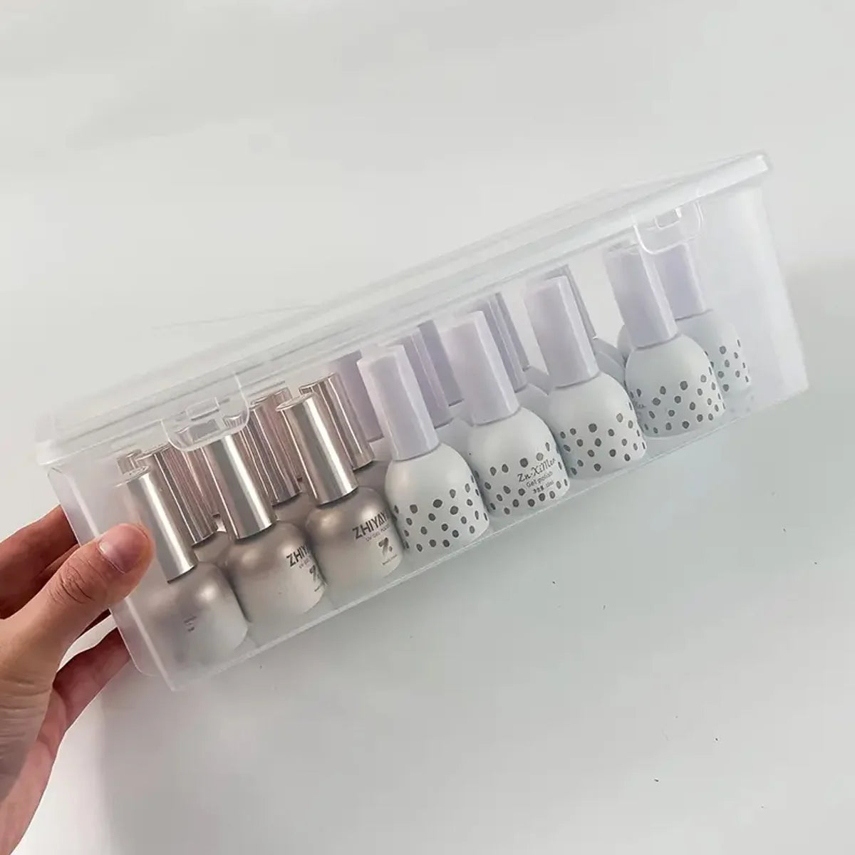 Transparent plastic storage box, desktop cosmetics, nail polish, lipstick shelf, office stationery and sundries storage box Oasis Select