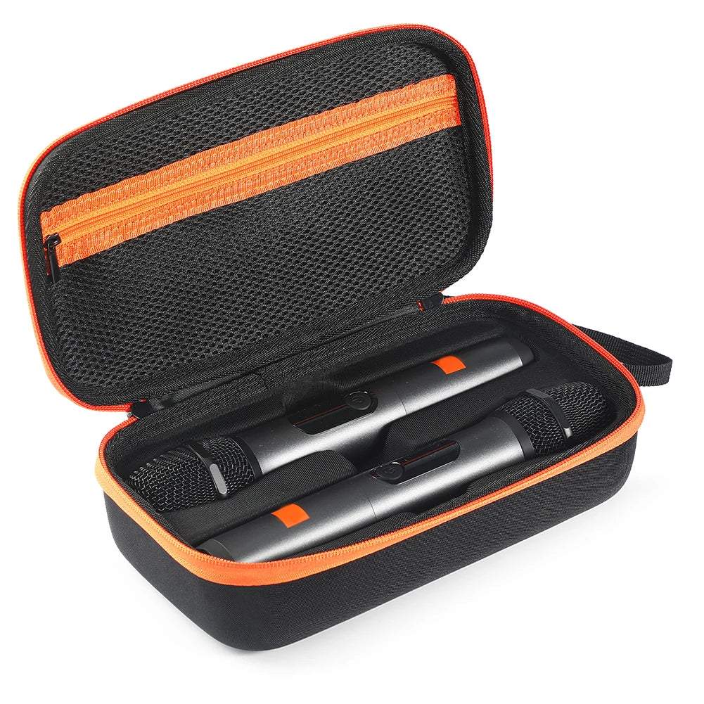 Microphone Storage Bag EVA Bag For Microphones Multiple Compartments Water-resistant Material Compact And Secure Storage Oasis Select Battery Model