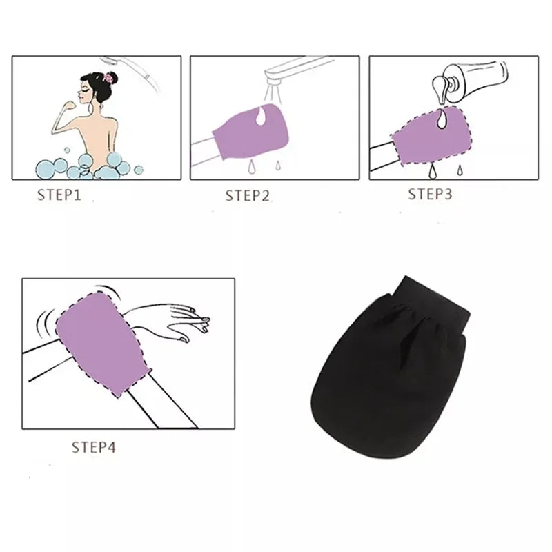 Hot sale Silicone Body Scrubber Bath Brush 1Piece Double Sided Hammam Scrub Mitt Magic Peeling Glove Exfoliating Tan Removal Oasis Select