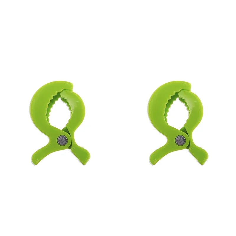 1-4PCs Baby Colorful Car Seat Accessories Plastic Pushchair Toy Clip Pram Stroller Peg To Hook Cover Blanket Mosquito Net Clips Oasis Select Green 2pcs