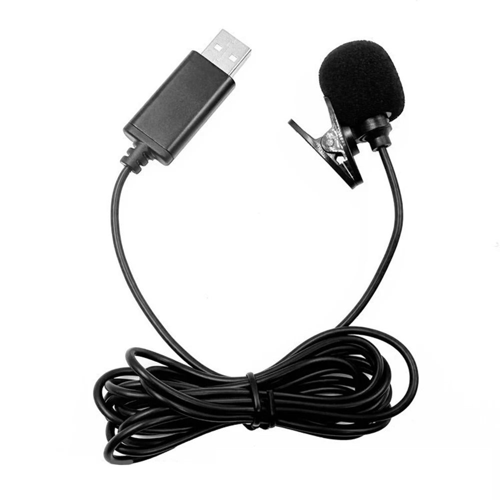 In-Car Recording Smartphone External Microphone Collar Clip Microphone 2m Black 360 Omni-Directional Audio Hands-Free Use Oasis Select A