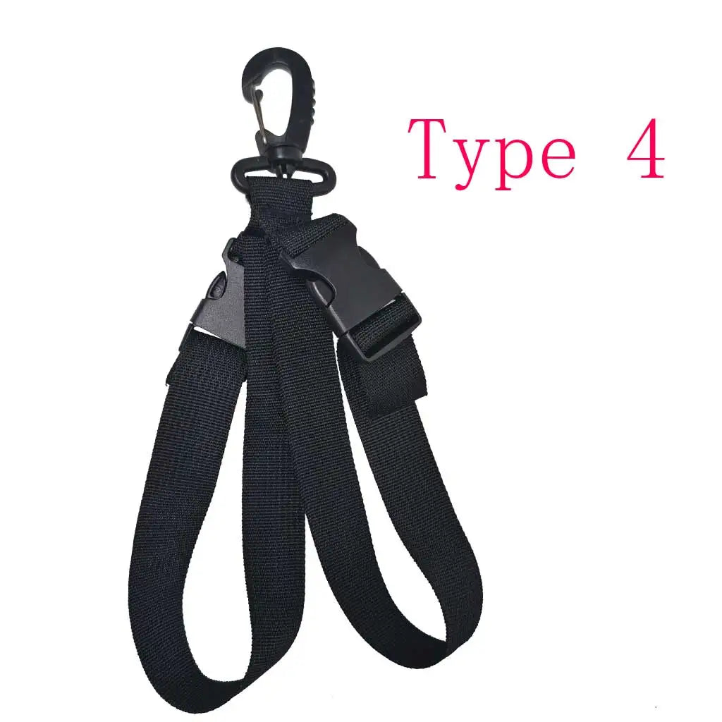 Scubas Diving Quick-Release Fin Buckle Strap Lifting Snorkeling Fin Heel Webbings Straps Clasp Oasis Select Type4PLBlack