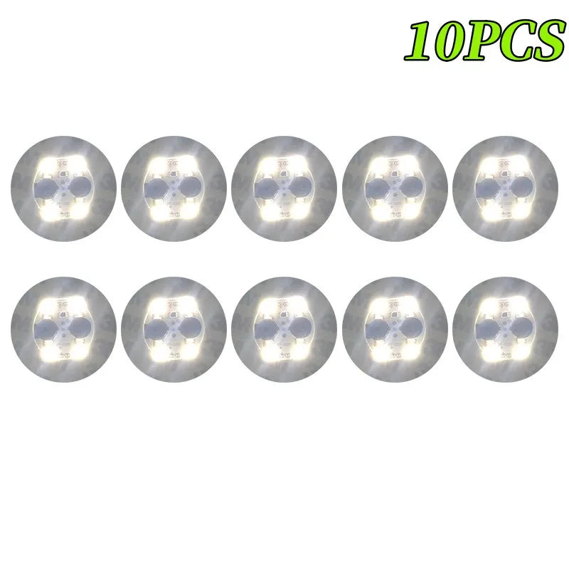 5/10/30PCS LED Coaster Lights Bar KTV Wedding Party Cocktail Drink Cup Vase Lighting Luminous Bottle Stickers Decoration Oasis Select WHITE-10PCS
