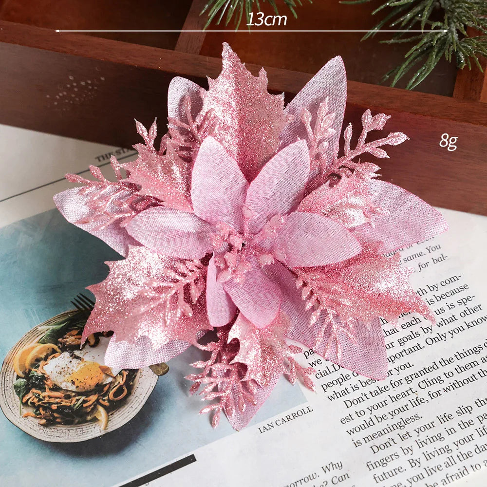 Artificial Allium Flowers (Flocked Fabric, Powdered) - Christmas Decoration Accessories for Tree Trimming & Wreath Decoration Oasis Select Pink Pink 10PCS