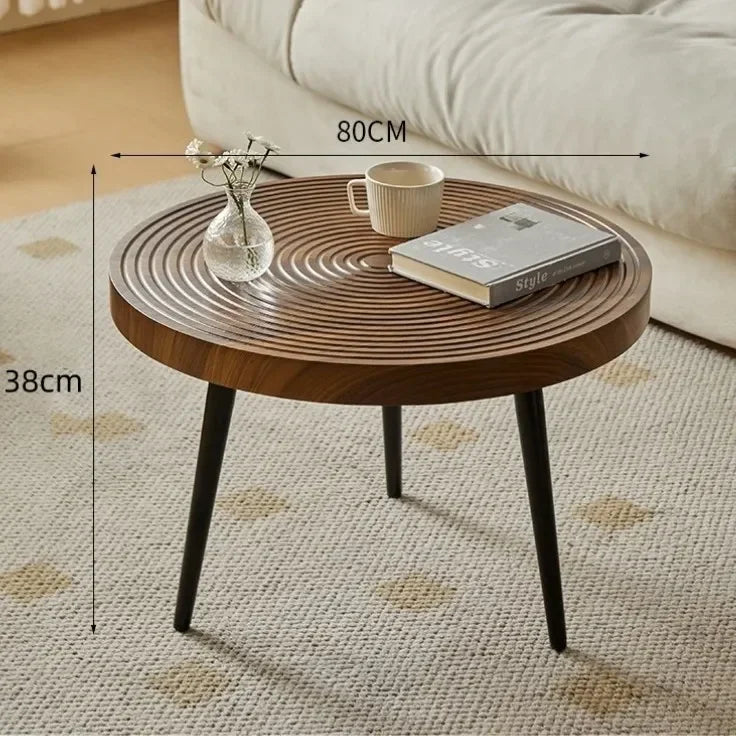 Multi-functional Annual ring side few sofa side few living room coffee table living room Oasis Select Walnut 80-38