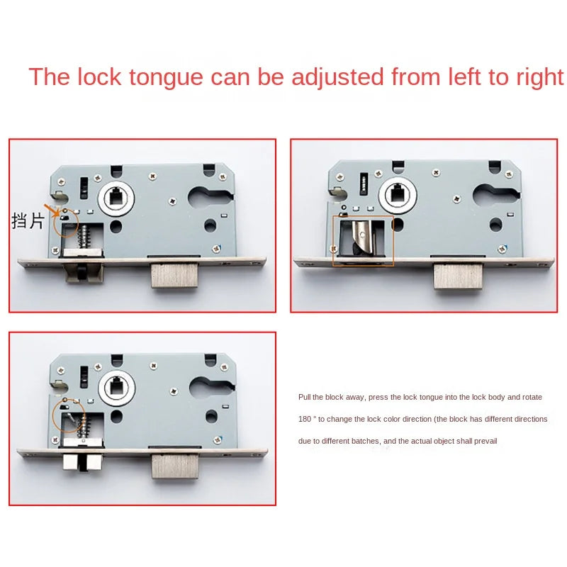 Indoor Door Wooden Door Core 58 Small Lock Body Size 50 Lock Core Lock Tongue Bedroom Door Accessories Door Lock Lock Bodys Oasis Select