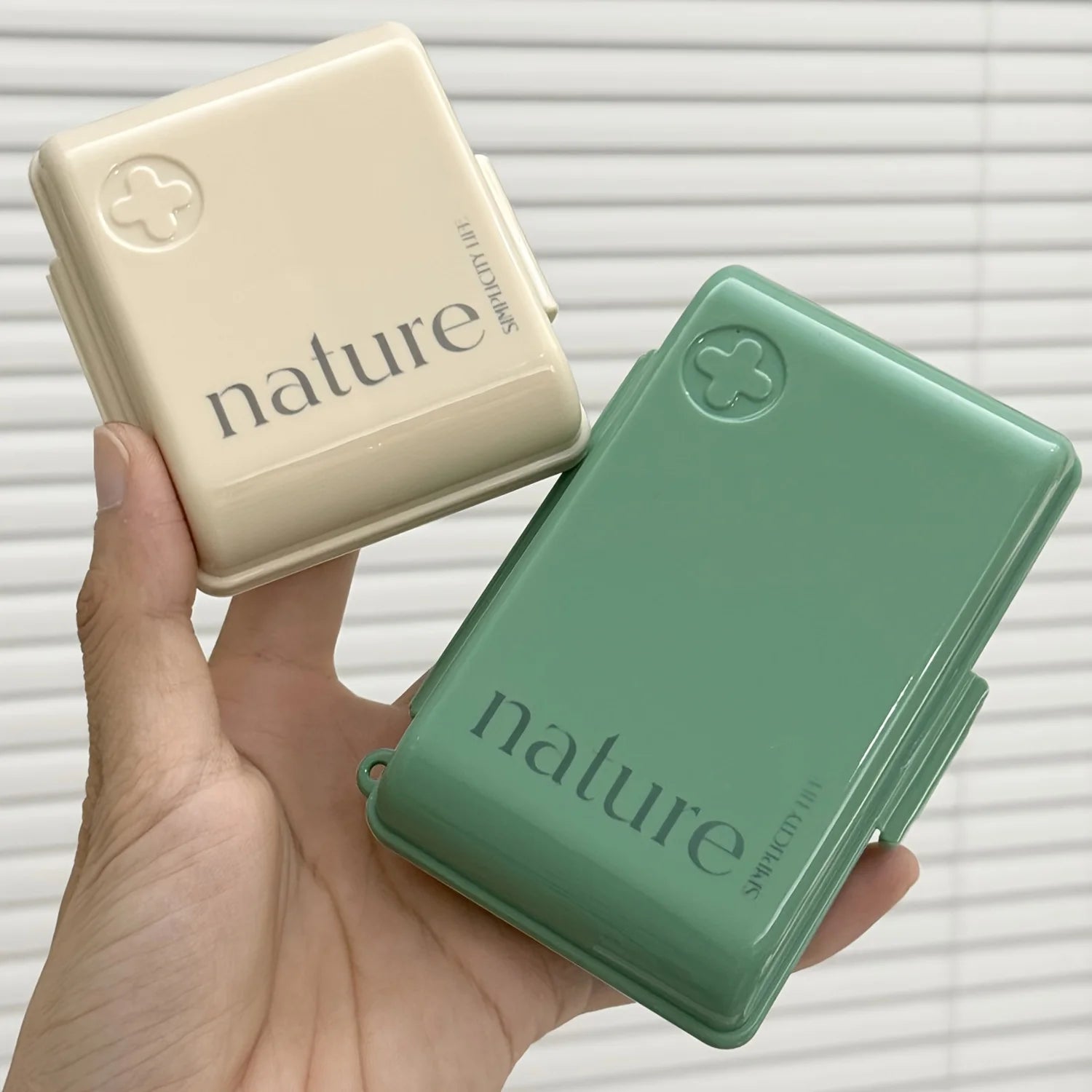Japanese Style Portable Medicine Box Large Capacity Seven Days Week Pill Organizer Sealed Durable Personal Medicine Storage Case Oasis Select