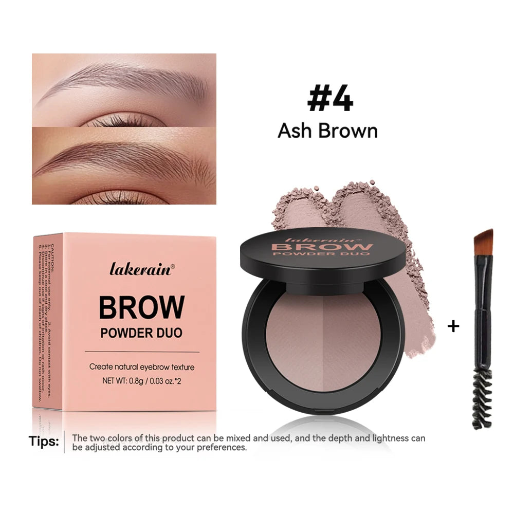 Eyebrow Powder Duo & Brush – Natural 3D Brow Kit | ibcccndc