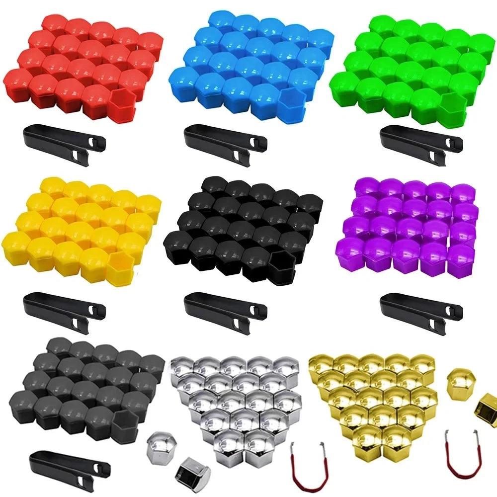 20Pcs 17/19/21mm Car Wheel Nut Caps Anti-Rust Auto Hub Screw Cover Wheel Nut Rim Cover Protection Covers Caps Tyre Nut Bolt Oasis Select