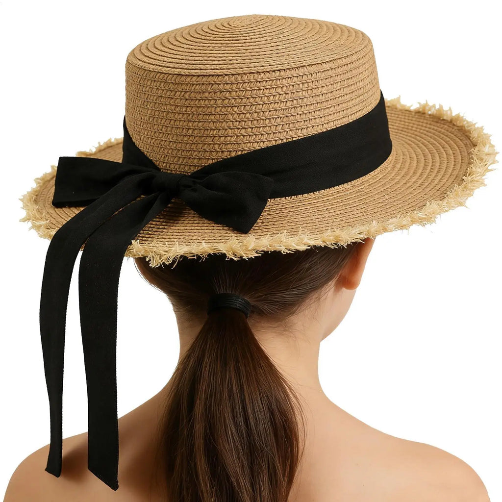 Big Brim Summer Straw Sun Hat Panama Hats Grass Knitted Gift Hat Breathable Leisure Straw Hat Beach Caps For Sun Protection Oasis Select