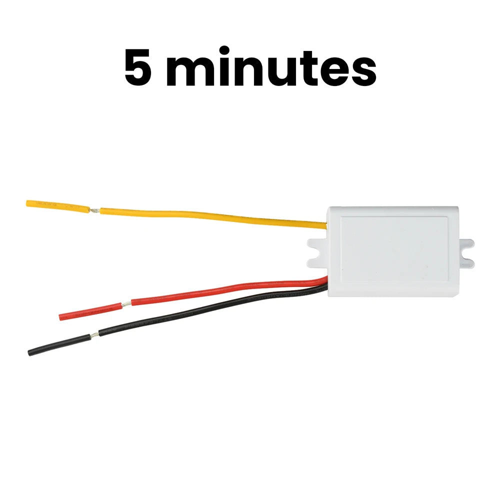 AC 220V 10A 5/20-Minute Delay Switch Relay Module with Timed Auto-Shutdown for Lighting & Exhaust Fans Automatic Control Oasis Select 5min
