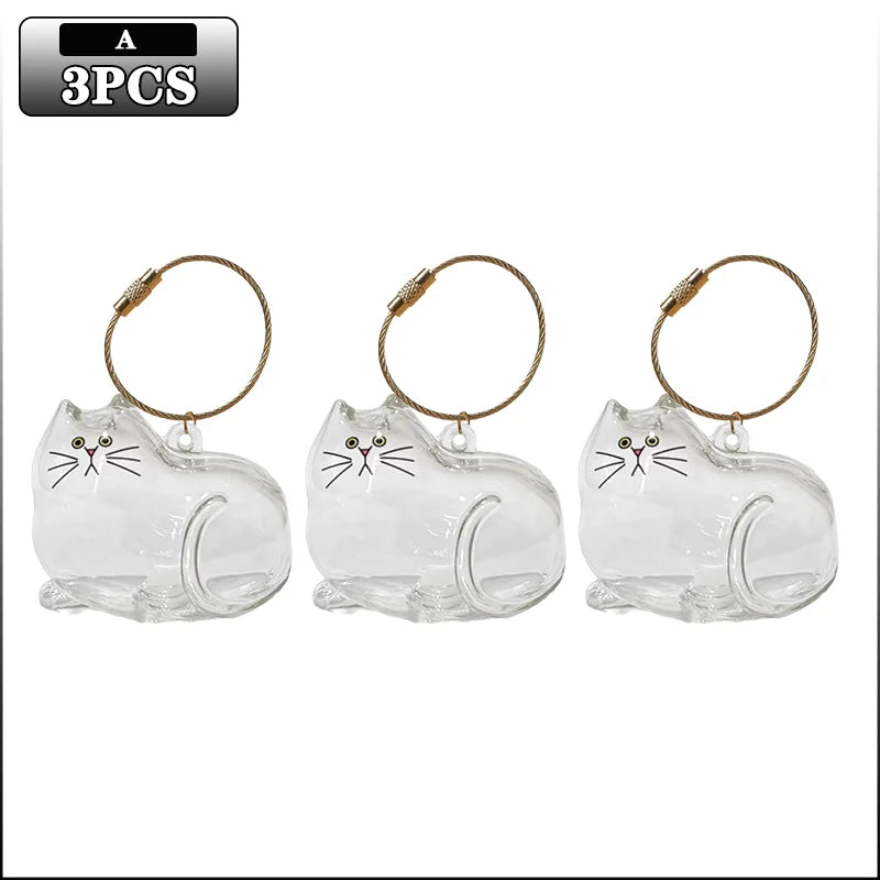 Cat Hair Keepsake Keychain | Pet Fur Storage Pendant Gift