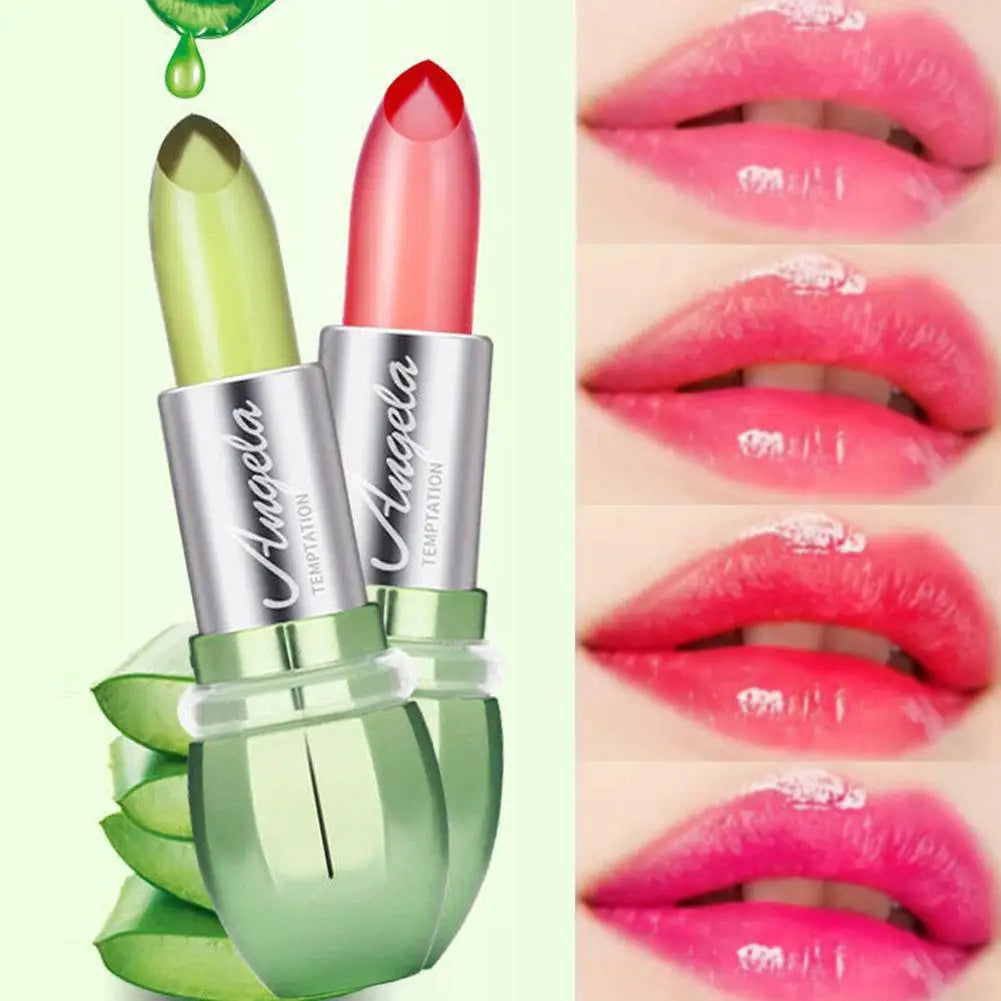 Moisturizing Aloe Vera Jelly Color Changing Lipstick Lasting Nutritious Lip Balm Gentle Magic Temperature Color Change Lip Gloss Oasis Select
