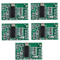 1/2/5Pcs 5V Bluetooth 5.0 Audio Amplifier Module Board LED Power 3.3V-8V Audio Dual Digital Mono Output Bluetooth Receiver Board Oasis Select 5pcs