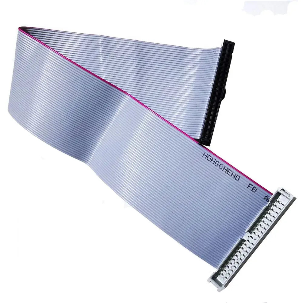 40 Pin Flat Ribbon Male to Female PATA Hard Drive Connector Computer Extension Cable Cables Oasis Select silver