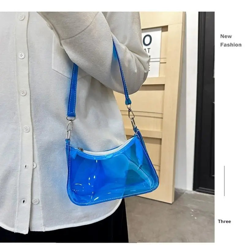Clear Jelly Shoulder Bag – Y2K Small Underarm Purse