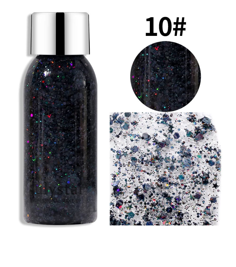 SADOER Glitter Body & Face Shimmer Gel 30ml | Festival Makeup