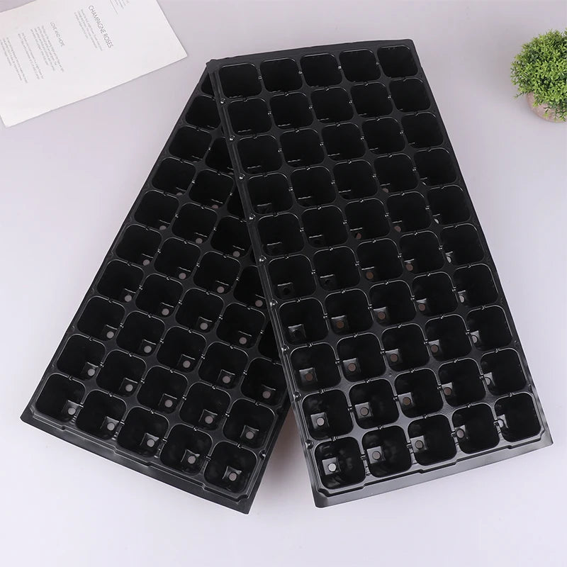 50-Cell Seedling Trays 2-Pack – Plastic Germination Starter Trays